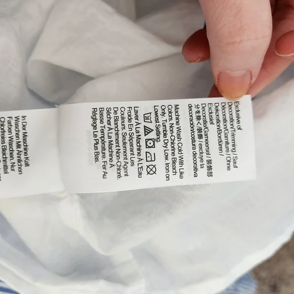 J Crew Midi Puff Sleeve White And Blue Striped Dress - Picture 11 of 11